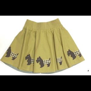 Matilda Jane Linen Scottie Dog Skirt. Size 8.